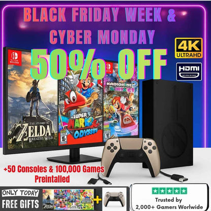 SwitchyPlay™ – Play Switch Games & 50+ Classic Consoles in One Ultimate 4K System!