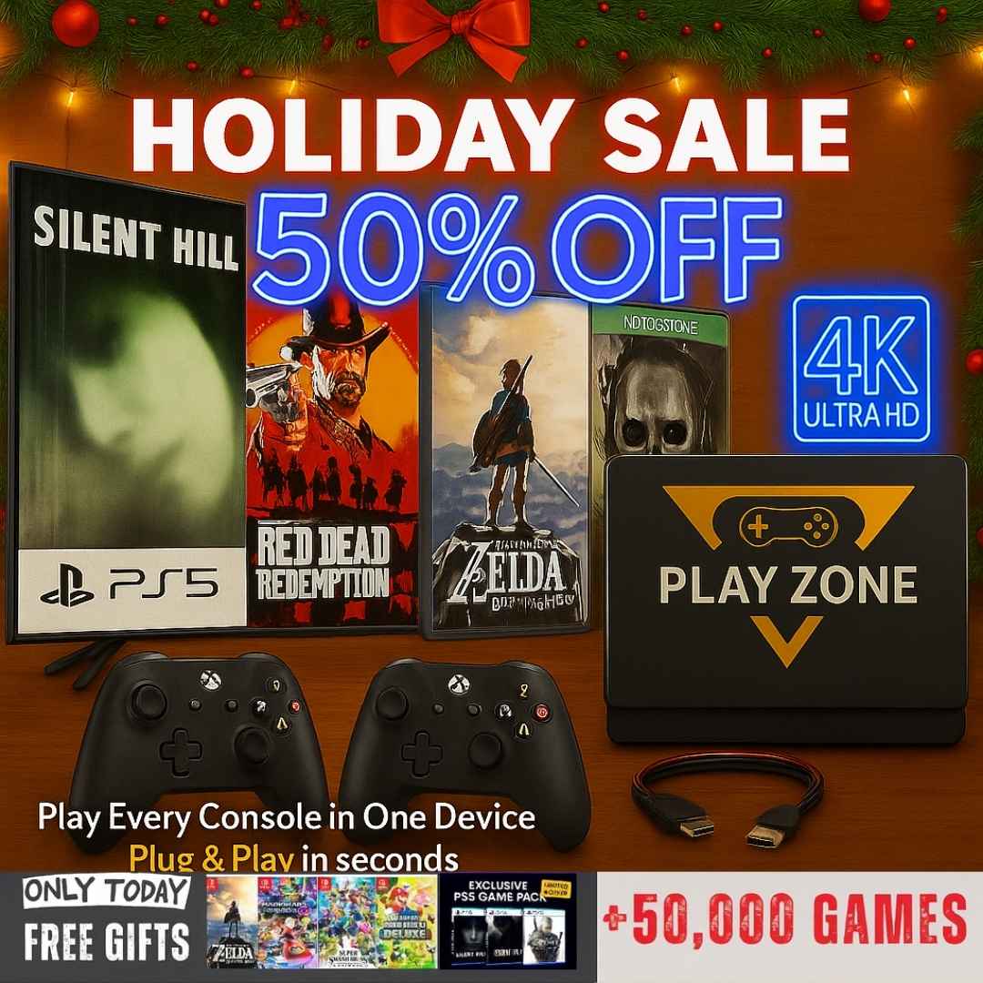 Play Every Console – PS5, Switch, Xbox & 50,000 Games in One with Playzone™ Super Console 1TB